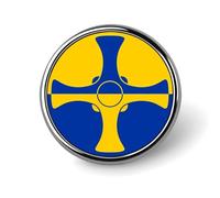 Flag of County Durham Round Brooch Pins Badge Printed Button Tie Lapel Backpack Pin Decoration for Women Men