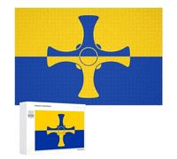 Flag of County Durham Wooden Jigsaw Puzzles for Adults 1000/500/300 Pieces with Storage Box Funny Gifts
