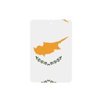 Flag Of Cyprus Car Air Fresheners Cards - 6 Pieces,Cardstock Scented Decor For Cars,Bedrooms, Closets