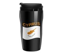 Flag of Cyprus Coffee Cup Travel Mug with Leakproof Lid Double Wall Tumbler Water Bottle 250ml
