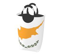 Flag of Cyprus Dirty clothes pack.Printed Laundry Basket, 50L Foldable Clothes Storage Hamper