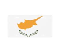 Flag of Cyprus Front license plate, 0.6 mm thick, 30 x 15 cm, aluminum.