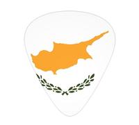 Flag of Cyprus guitar picks in three different thicknesses, suitable for electric guitar and band players