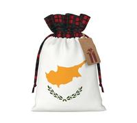 Flag of Cyprus Print Drawstring Bags, Candy Snack Bag, Reusable Holiday Pouches for Wrapping & Storage M