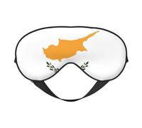 Flag of Cyprus Print Eye Mask for Comfortable Sleep â€“ Elastic Nighttime Shade, Perfect for Plane, Travel, and Meditation