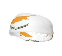 Flag of Cyprus Printed Sweat-Wicking Sports Headband for Men and Women, Perfect for Running, Basketball, Yoga, and Hiking.