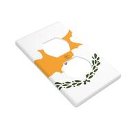 Flag of Cyprus Printed Wall Plate PC Material Impact Resistant UK Standard Heat Resistant Residential Commercial