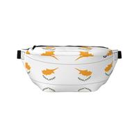 Flag of Cyprus Prints Adjustable running waist bag crossbody bag lightweight and comfortable suitable for fitness jogging travel