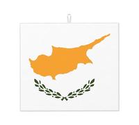 Flag of Cyprus Prints Kitchen countertop Absorbent mat Water-Absorbent and Non-Slip for Tableware Kitchen countertop Sink