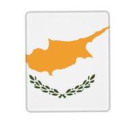Flag of Cyprus Rubber Base Mouse Mat with Stitched Edge-Non-Slip Desk Mat for Office Gaming, Smooth Cloth Surface Multiple Vertical