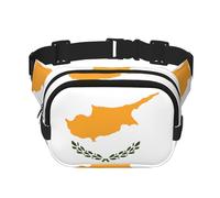 Flag of Cyprus Square Double-Layer Waist Bag for Outdoor Activities Such as Sports, Travel, Hiking, Cycling
