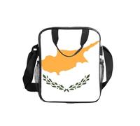 Flag of Cyprus Transparent Lunch Bag with Print, Clear Food Box with Side Pockets & Strap for Work, School, Travel