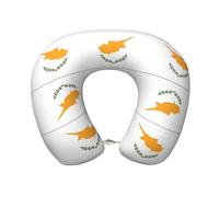 Flag of Cyprus U-Shaped Pillow, Comfortable and Portable, Suitable for Office, Travel, Rest, and Relieve Neck Pressure