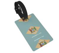 Flag of Delaware Luggage Tags Suitcases Handbag Tag Labels with Name Id Quickly Identify Travel Essential