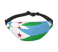 Flag of Djibouti Boys large waist bag, travel crossbody waist bag, suitable for enjoying sports, running, cycling, travel, fishing