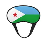 Flag of Djibouti Sleep Mask Soft Eye MaskBlindfold Eyeshade Smooth Comfortable Eye Cover with
