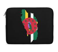 Flag of Dominica Flag Map Trendy Laptop Bag Computer Carrying Case Lightweight Briefcases for Working