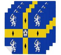 Flag of Durham County Council 47cm Cloth Napkin Set Washable Reusable Napkins for Cocktail Wedding Table Decor