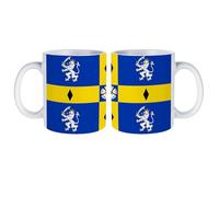Flag of Durham County Council Personalised Mug Ceramic Coffee Cup with Handle 11oz Customised Gifts for Birthday