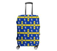 Flag of Durham County Council Suitcase Cover Travel Luggage Protector Elastic Washable Baggage Covers Fits 19-32 Inch