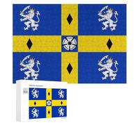 Flag of Durham County Council Wooden Jigsaw Puzzles for Adults 1000/500/300 Pieces with Storage Box Funny Gifts