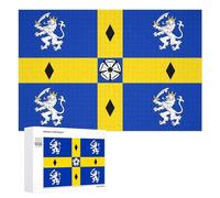 Flag of Durham County Council Wooden Jigsaw Puzzles for Adults 1000/500/300 Pieces with Storage Box Funny Gifts