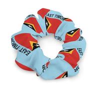 Flag of East Timor Fashion Hair Bands Scrunchies for Women Soft Elastic Hair Ties Accessories