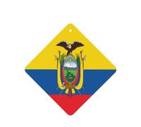 Flag of Ecuador 4 Pcs Car Air Freshener Cards, Hanging Disposable Card Fresheners for Vehicles, Lavender Scented