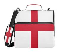 Flag of England 3 Ringing 1.5 inch Organizer Binder with Handle Waterproof School Supplies Organizer for School and Office