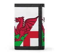 Flag of England and Wales Funny Trifold Wallet RFID Blocking Front Pocket Wallets with ID Window Gifts for Men Women
