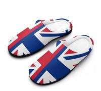 Flag of England Flag Men's Winter Slippers Memory Foam Cotton House Shoes Anti-Slip Rubber Sole Slippers 13-14（46-47）