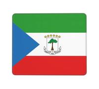 Flag of Equatorial Guinea 8.3 x 10.3 in Mouse pad, non-slip rubber base with stitched edges, suitable for laptops.