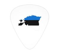 Flag Of Estonia Map Guitar Picks Plectrums For Guitar Bass 12 Pack
