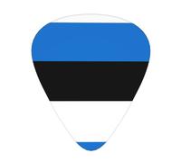 Flag of Estonia print Celluloid Guitar Plectrums for Acoustic Guitar Bass,Guitar Picks with Organizer Box