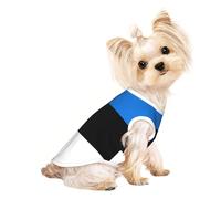 Flag of Estonia print Dog Shirts for Small Dogs Stretchy T-Shirts Lightweight Tank Top Sleeveless Striped Vest