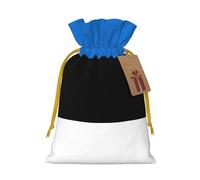 Flag of Estonia print Drawstring Gift Bag for Wedding Party Birthday Unique Present Bag Reusable Canvas Bag,1 Piece S