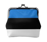 Flag Of Estonia Printing Coin Purse, Lightweight Minimalist Wallet For Music Festivals And Concerts, Black, One Size, Art Deco