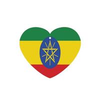 Flag of Ethiopia 4 Pcs Car Air Freshener Cards, Hanging Disposable Card Fresheners for Vehicles, Lavender Scented