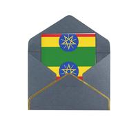 Flag Of Ethiopia Greetings All Occasion Cards For Thank You Birthday Congratulations Envelopes Blank Cards