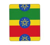 Flag Of Ethiopia Mouse Pad With Anti-Fray Stitching, Non-Slip Rubber Base Computer Mouse Pads For Wireless Mouse