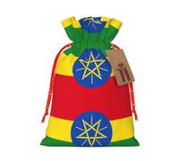 Flag Of Ethiopia Print Drawstring Pouch For Gifts,Reusable Adorable Gift Bags,Perfect For Jewelry And More