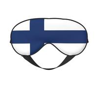 Flag of Finland 10 Flag of Finland Sleep Masks Adjustable Strap Soft Eye Mask for Women Men Travel Work Home