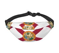 Flag of Florida Boys large waist bag, travel crossbody waist bag, suitable for enjoying sports, running, cycling, travel, fishing
