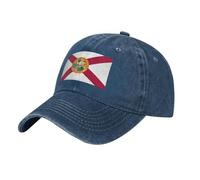 Flag of Florida Cowboy Baseball Cap Comfortable Classic Black Design Suitable for Outdoor Travel and Sports
