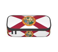 Flag of Florida Large Capacity Pencil Case Stationery Storage Bag with Zipper Boys Girls Students School