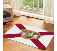 Flag of Florida Pet Absorbent Leather Placemat 30x45cm Beautiful Design Cat and Dog Bowl Mat Portable Storage
