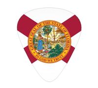 Flag of Florida print Celluloid Guitar Plectrums for Acoustic Guitar Bass,Guitar Picks with Organizer Box