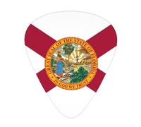 Flag of Florida print Guitar Picks 12 Pack Assorted Thickness for Guitar,ukulele,0.46/0.71/0.96mm
