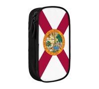Flag Of Florida Print Pencil Case,Storage Bag, Large Capacity Pencil Box, Portable Office Pen Bag With Zipper
