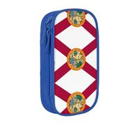 Flag of Florida Print Practical Pencil Case Multi-Compartment Office Travel School Art Daily Supplies